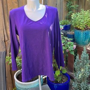 Long sleeve purple T-shirt